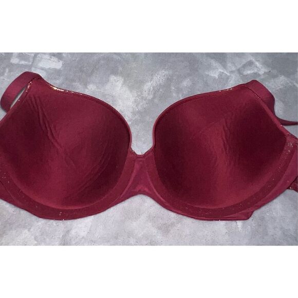 Victoria’s Secret Maroon Lined Demi/Demi Double Bra 34DD - Picture 7 of 9